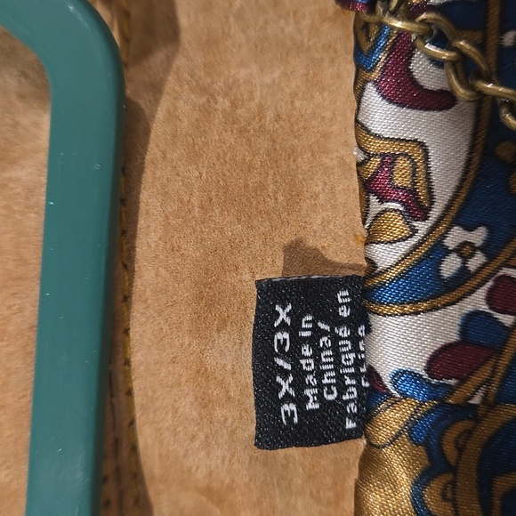 Retro 90's Guillaume Tan/Camel Suede Women's Blazer/Jacket With Paisley Lining - Picture 7 of 13